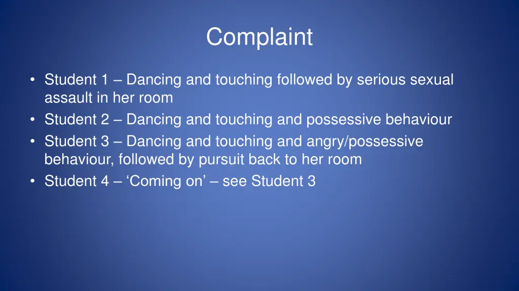 complaint