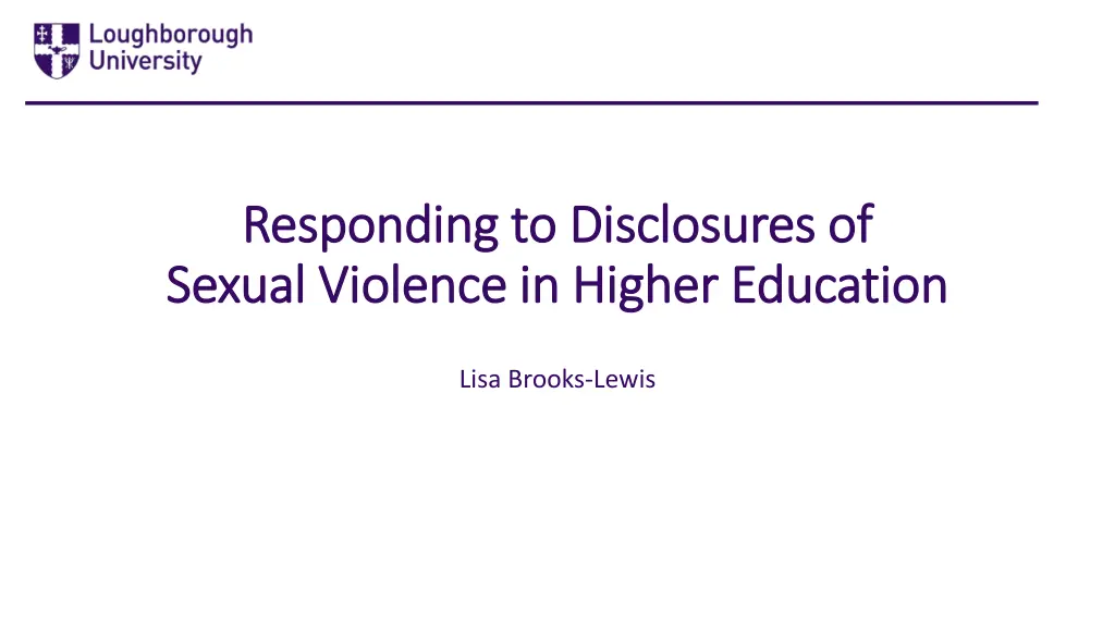 responding to disclosures of responding