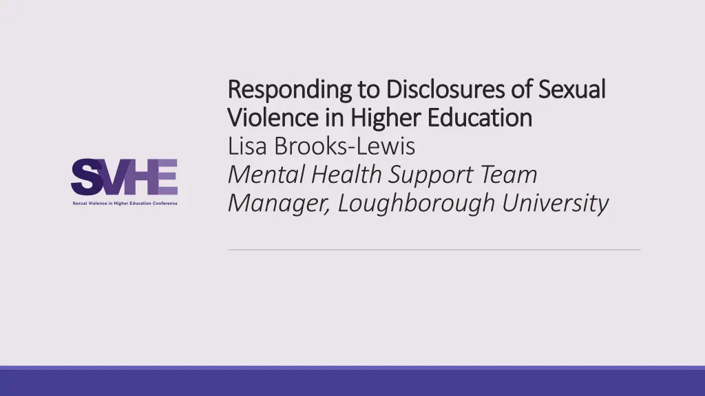 responding to disclosures of sexual responding