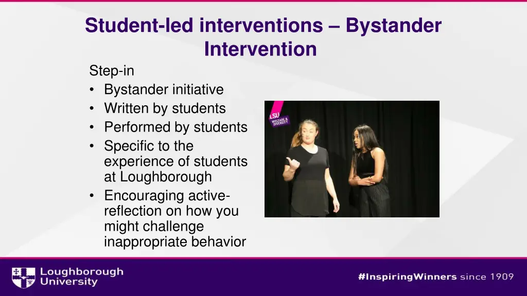 student led interventions bystander intervention