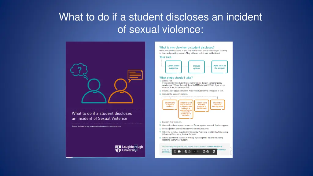 what to do if a student discloses an incident