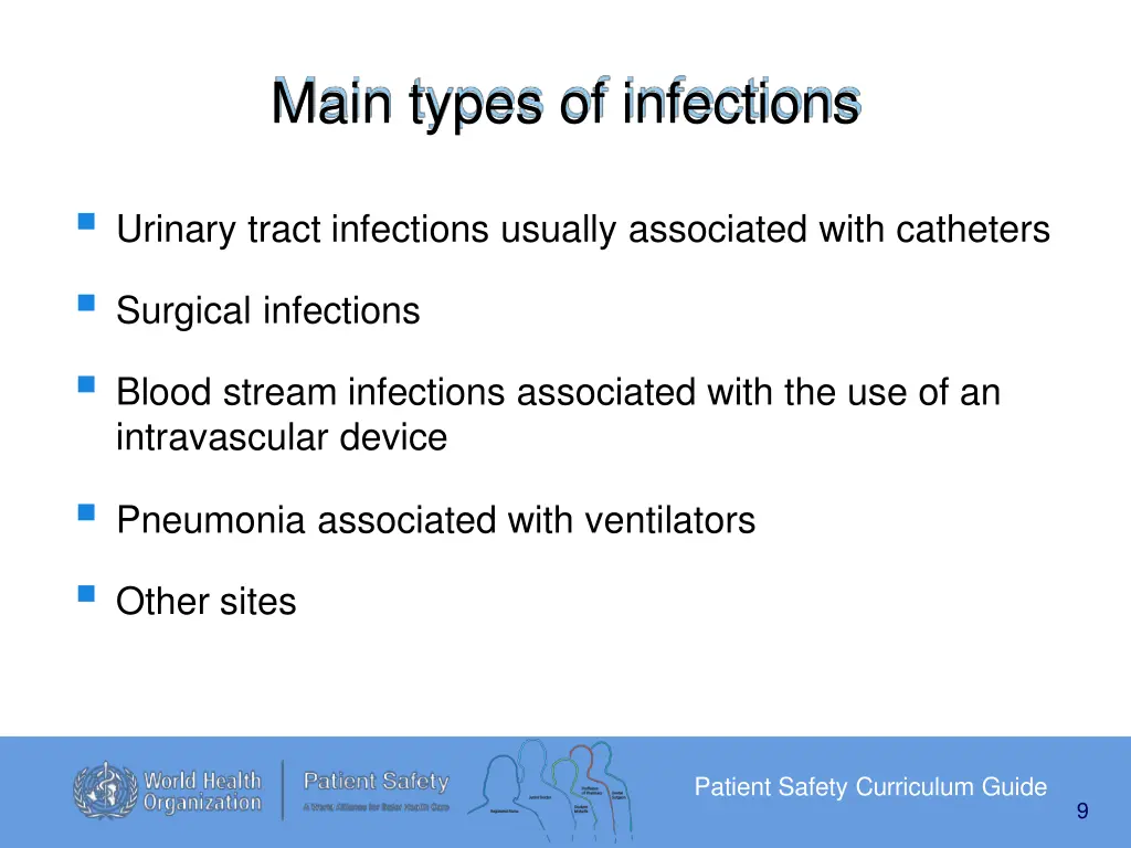 main types of infections