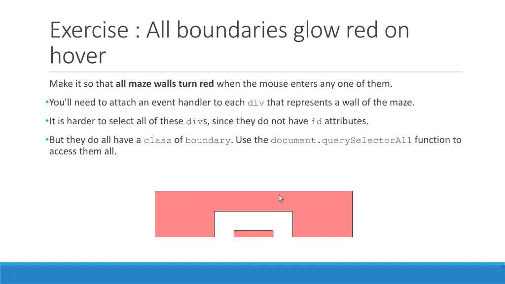 exercise all boundaries glow red on hover