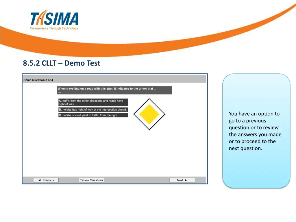 8 5 2 cllt demo test