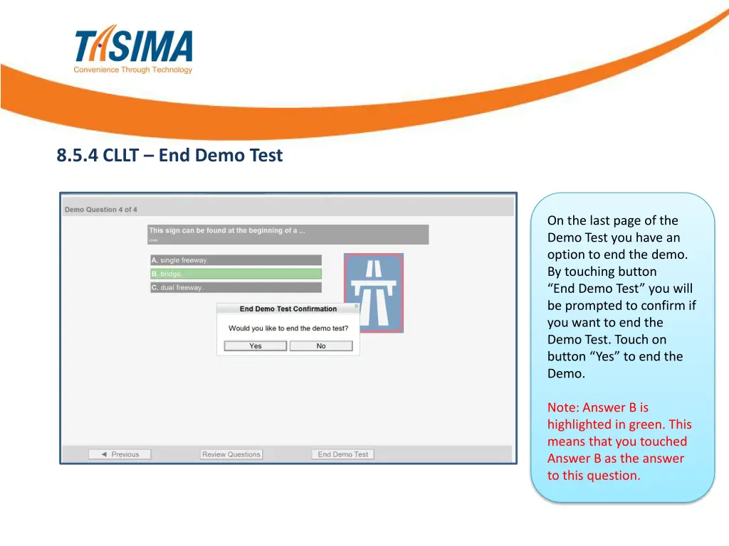 8 5 4 cllt end demo test