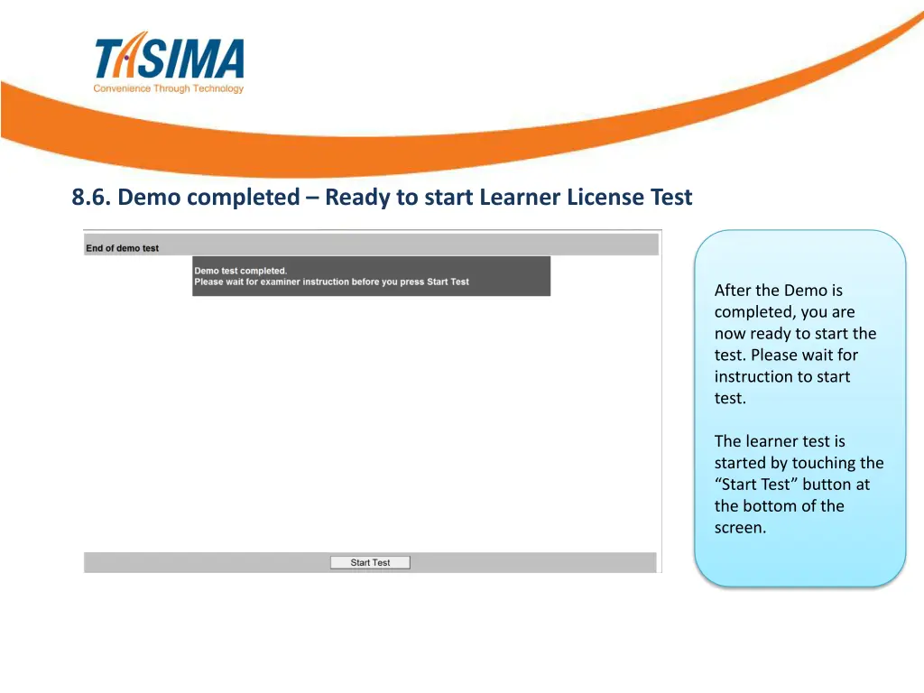 8 6 demo completed ready to start learner license