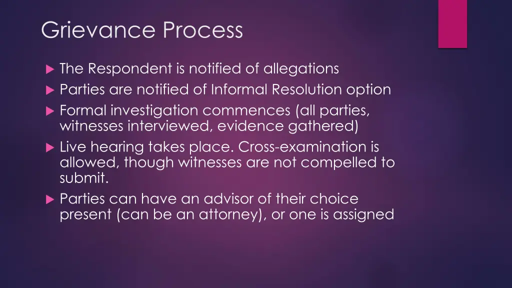 grievance process