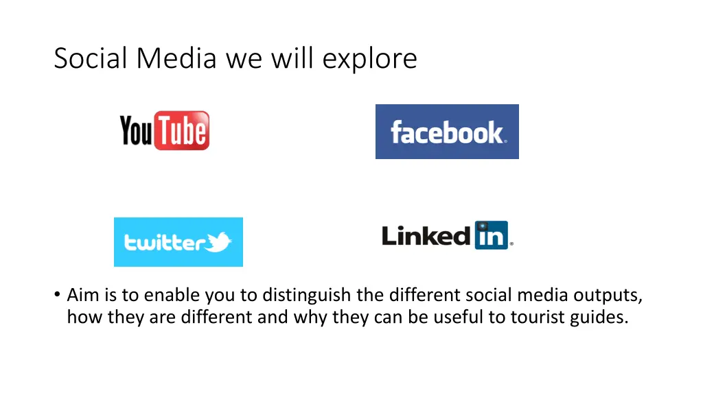 social media we will explore