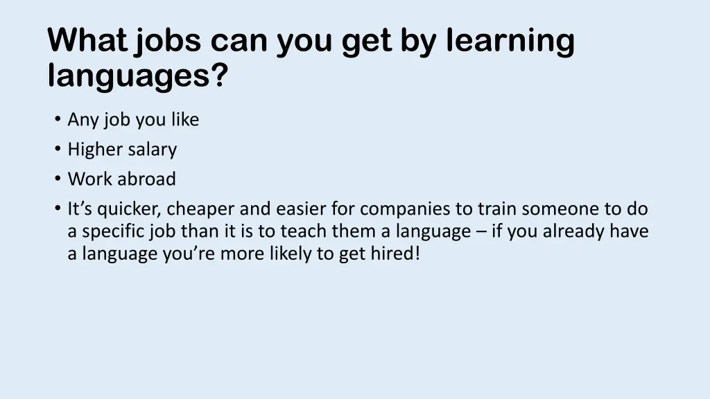 what jobs can you get by learning languages