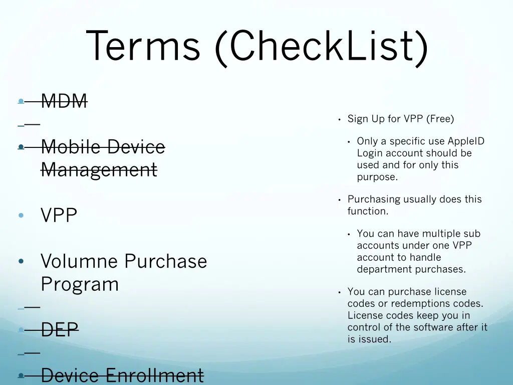 terms checklist 1