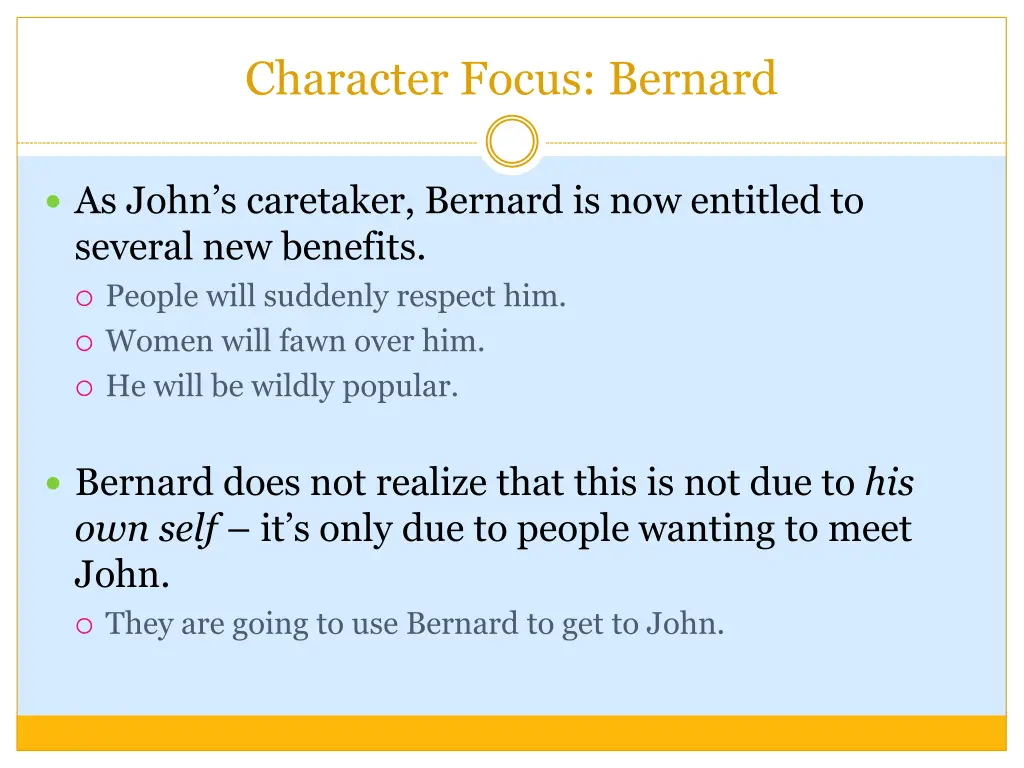 character focus bernard