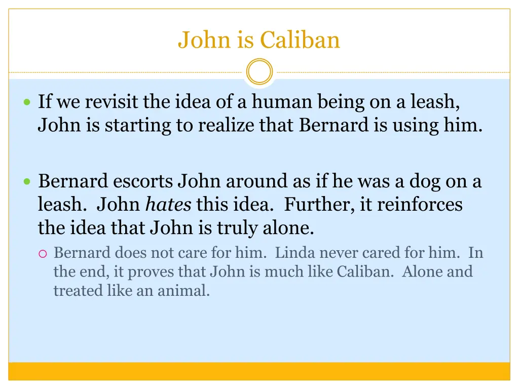 john is caliban