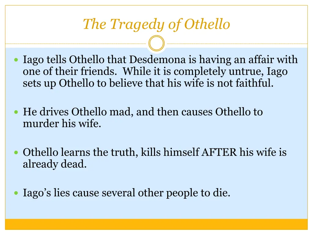 the tragedy of othello 1