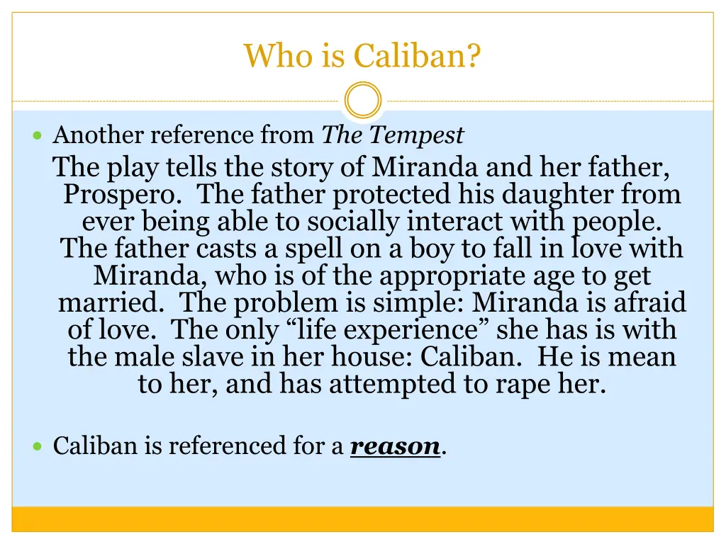 who is caliban