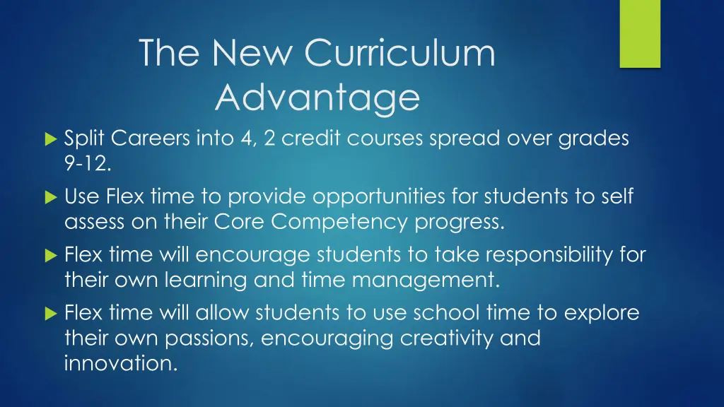 the new curriculum advantage split careers into