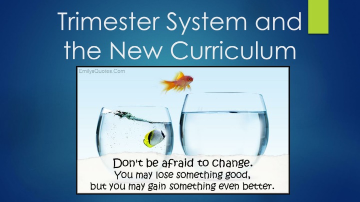 trimester system and the new curriculum