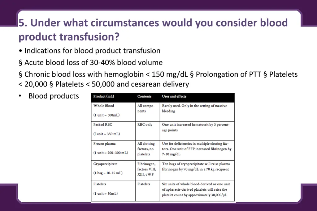 5 under what circumstances would you consider