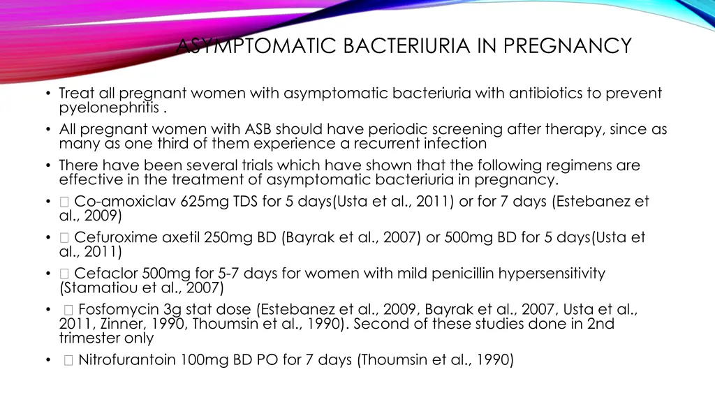 asymptomatic bacteriuria in pregnancy