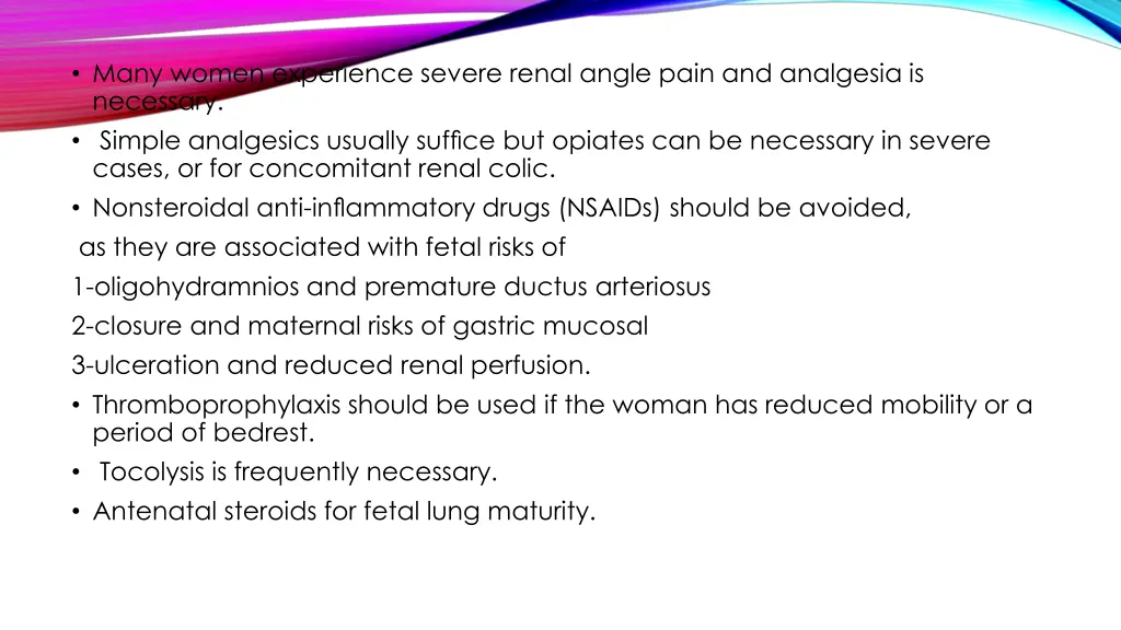 many women experience severe renal angle pain