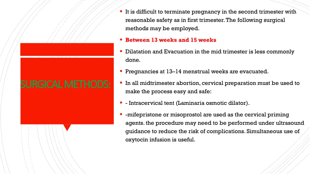 it is difficult to terminate pregnancy