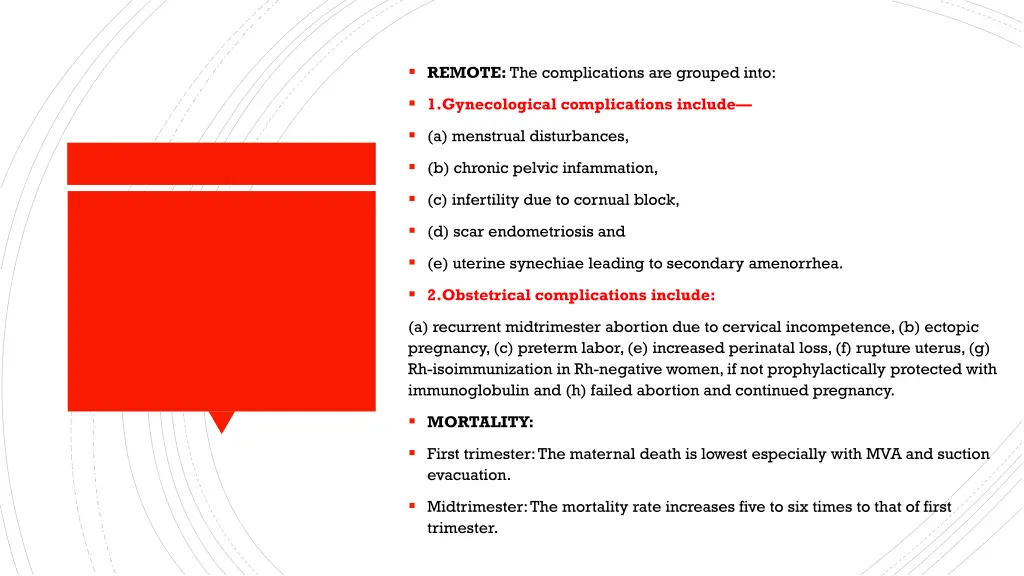 remote the complications are grouped into