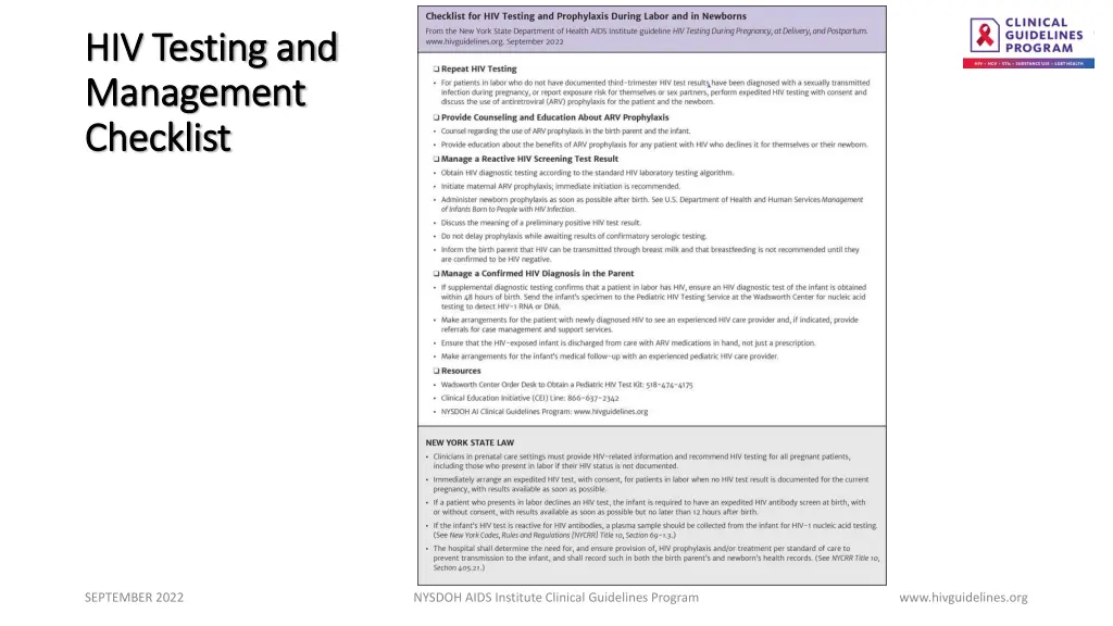 hiv testing and hiv testing and management