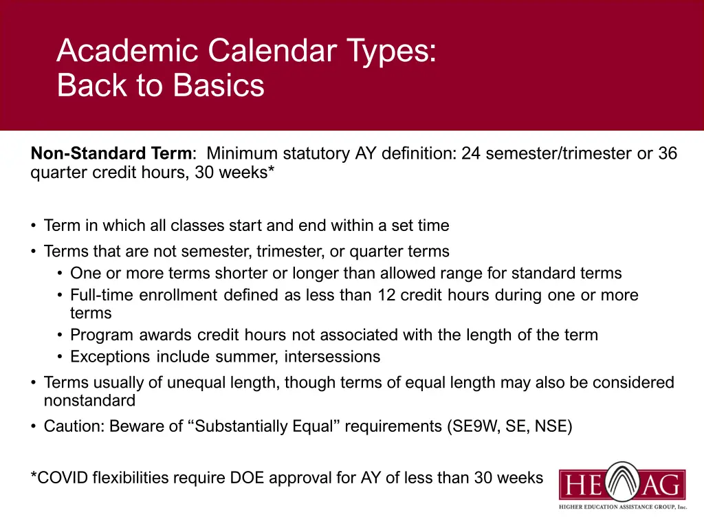 academic calendar types back to basics 1