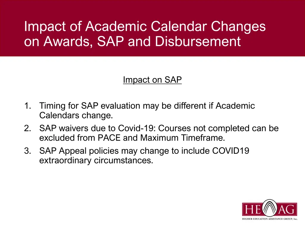 impact of academic calendar changes on awards 1