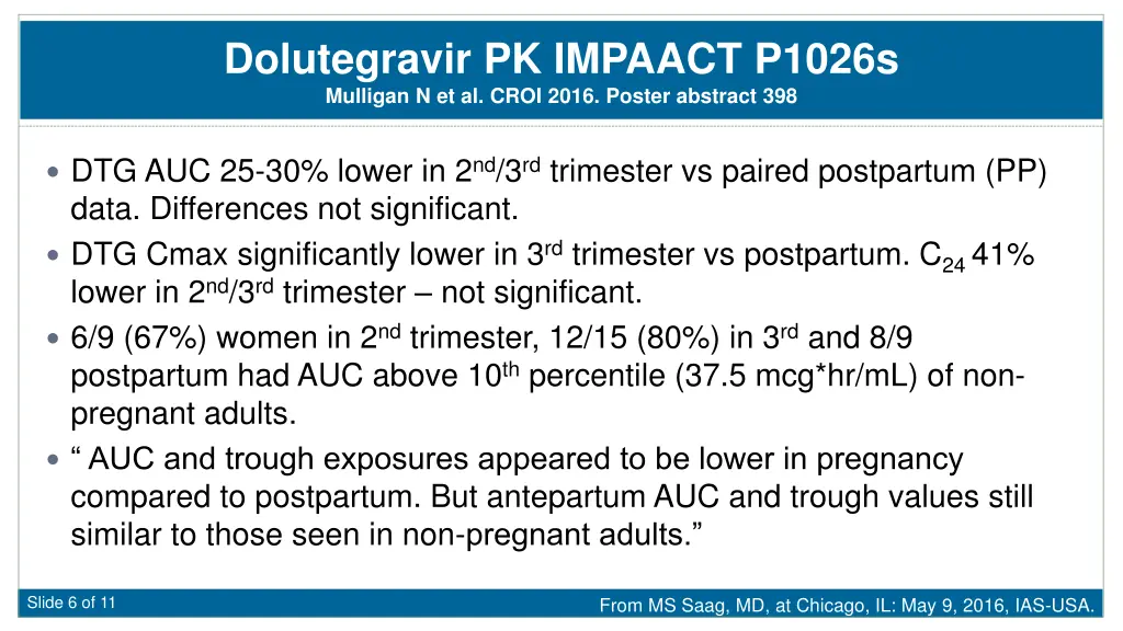 dolutegravir pk impaact p1026s mulligan