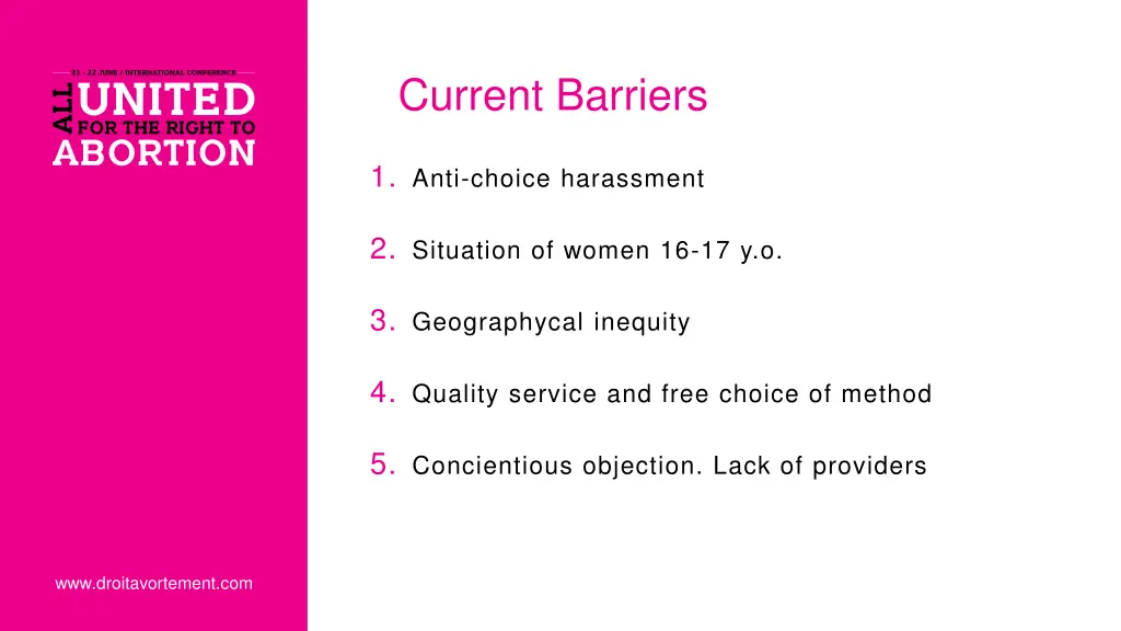 current barriers