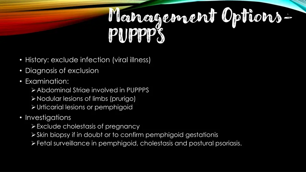 management options puppps