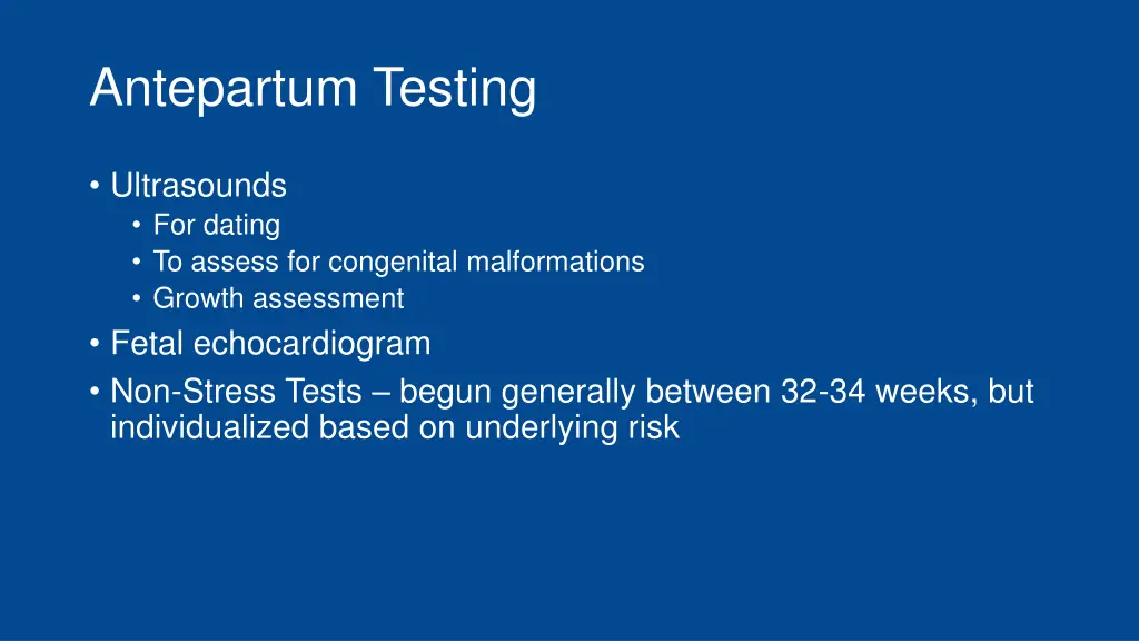 antepartum testing