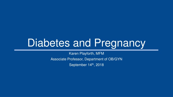 diabetes and pregnancy