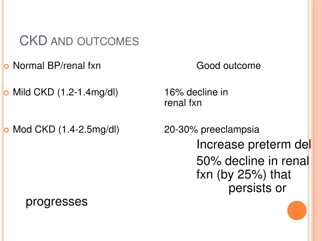 ckd and outcomes