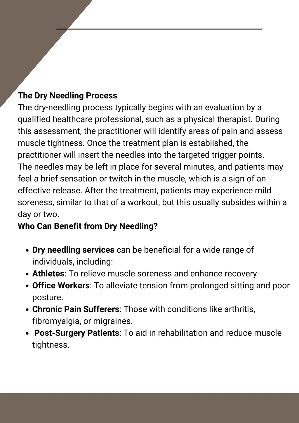 the dry needling process the dry needling process