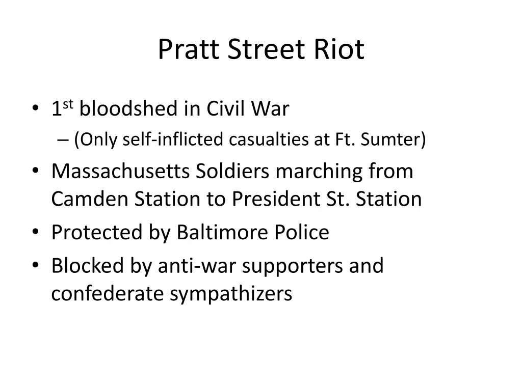 pratt street riot