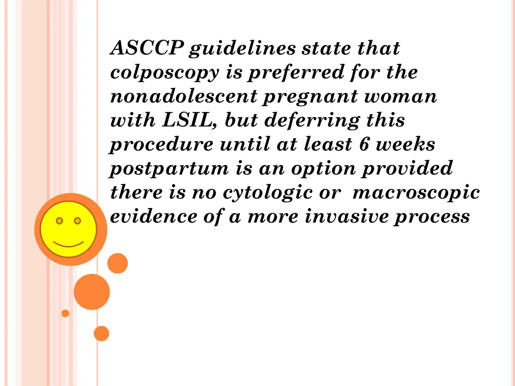 asccp guidelines state that colposcopy