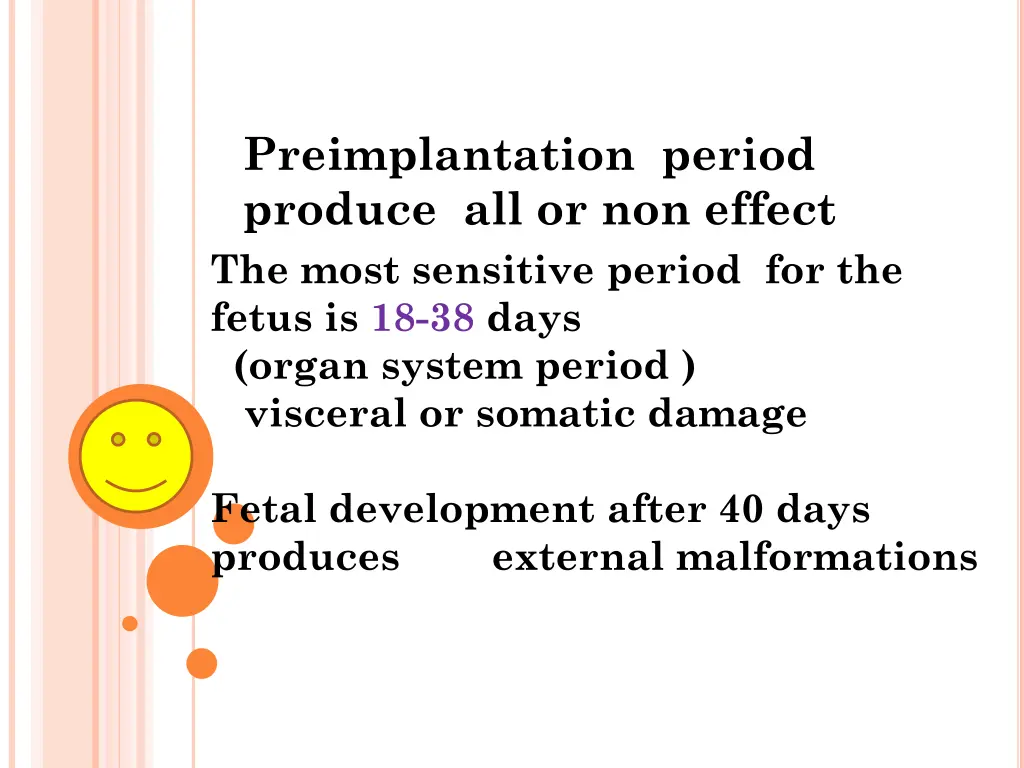 preimplantation period produce all or non effect