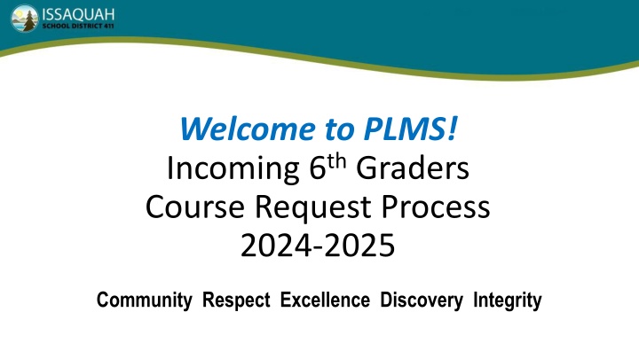 welcome to plms incoming 6 th graders course