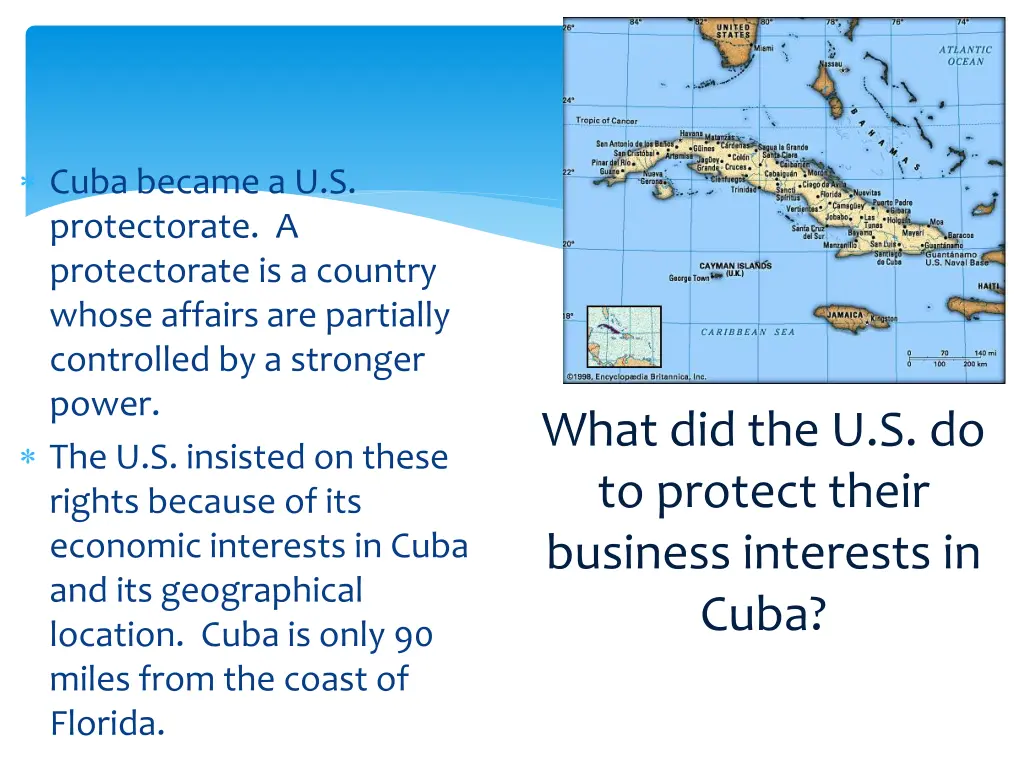 cuba became a u s protectorate a protectorate