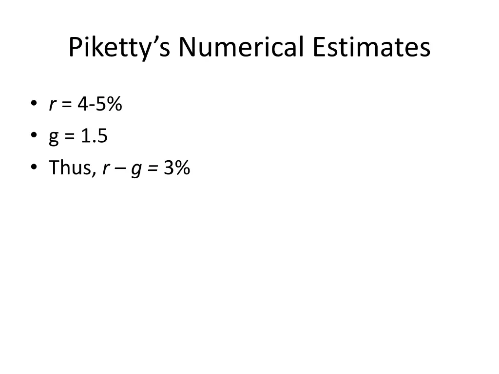 piketty s numerical estimates