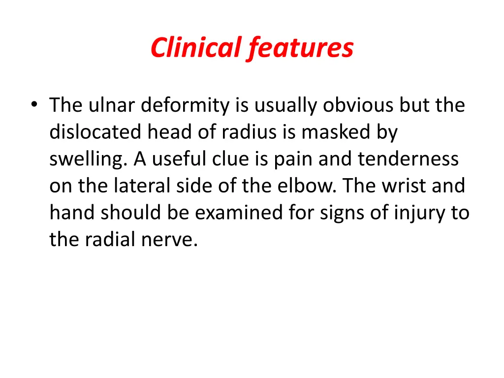 clinical features 2