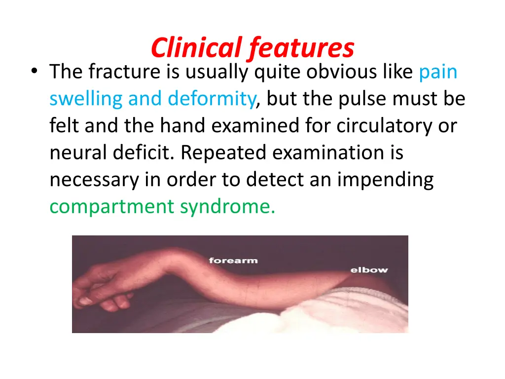 clinical features