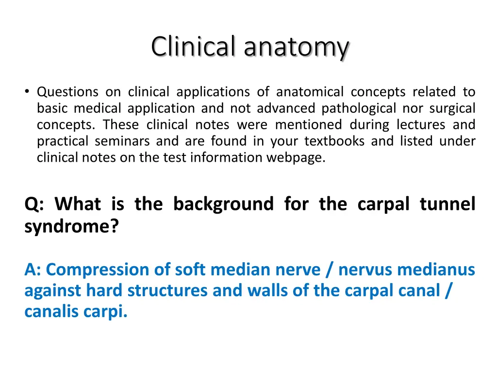 clinical anatomy