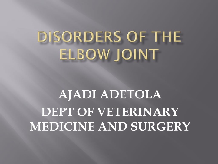 ajadi adetola dept of veterinary medicine