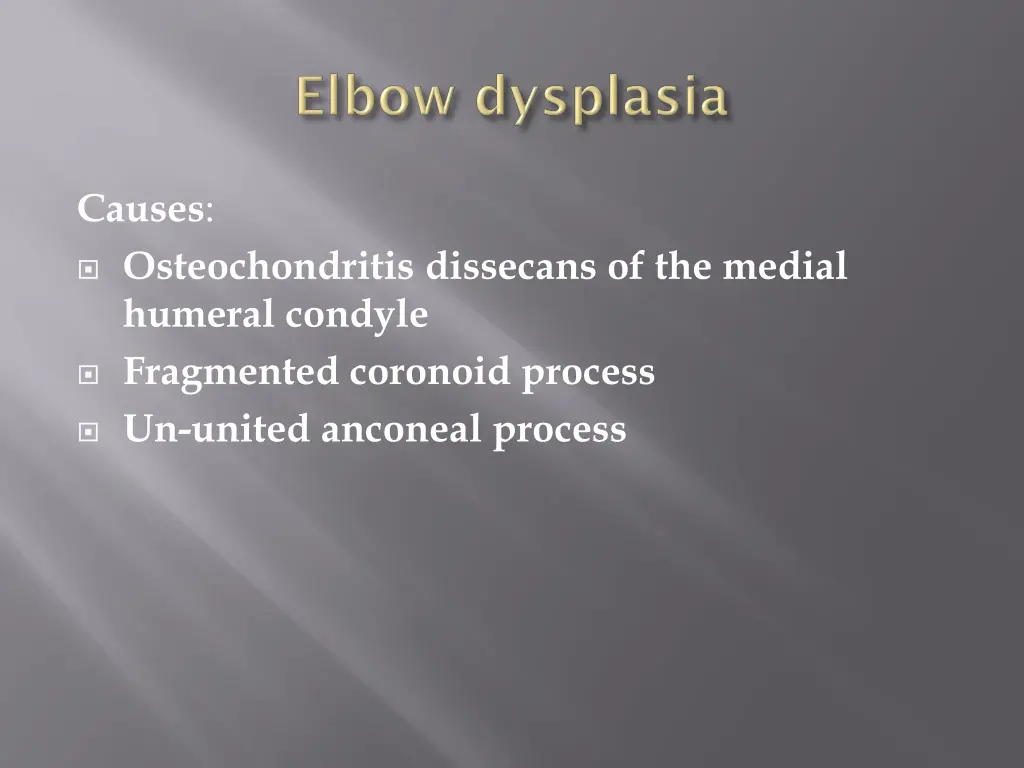 causes osteochondritis dissecans of the medial