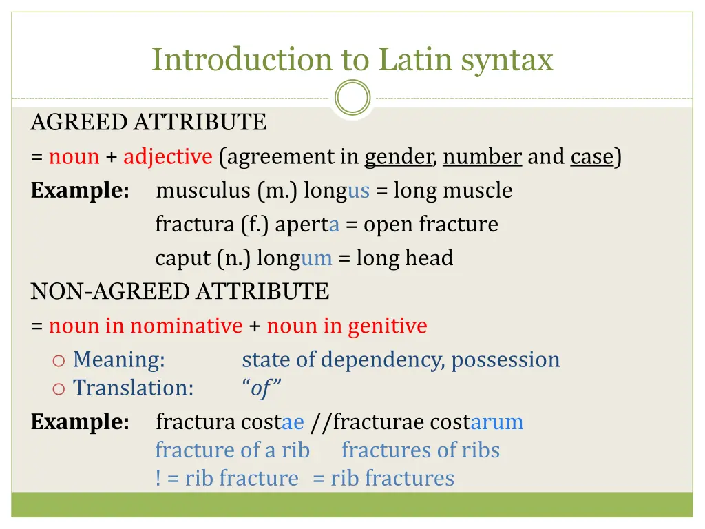 introduction to latin syntax