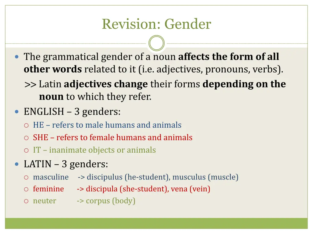 revision gender