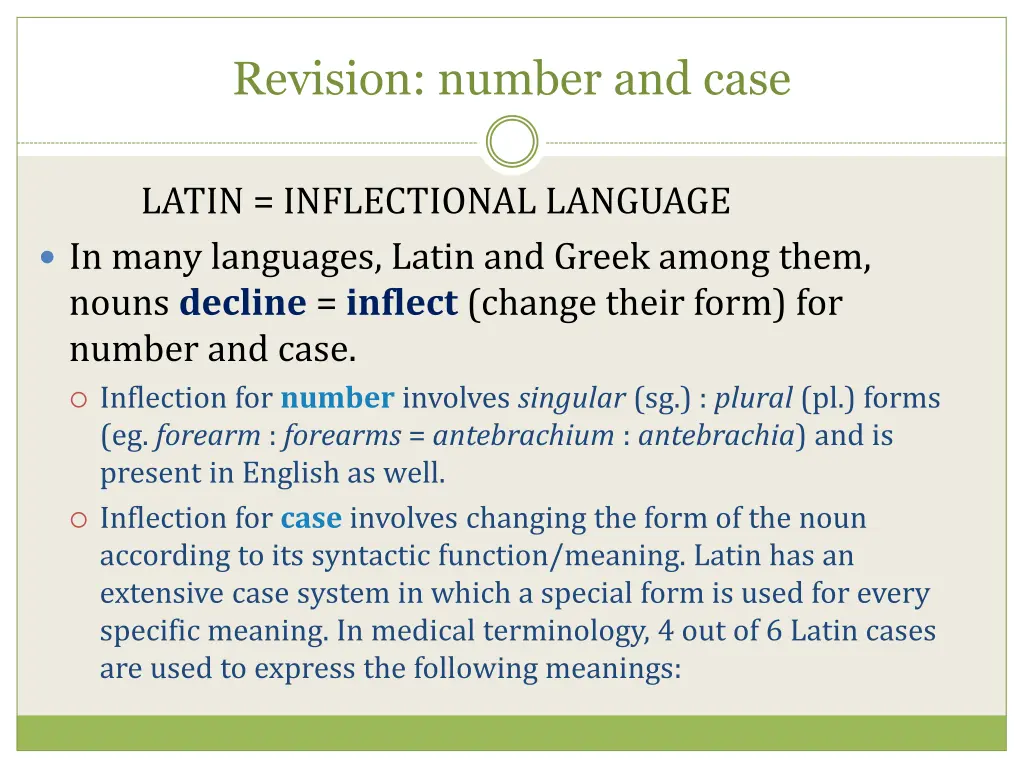 revision number and case