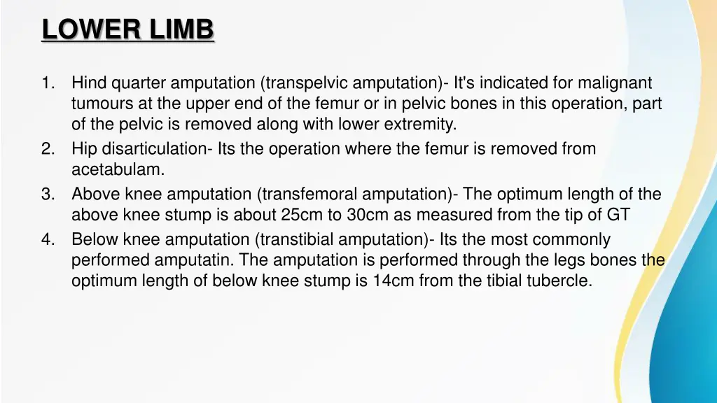 lower limb